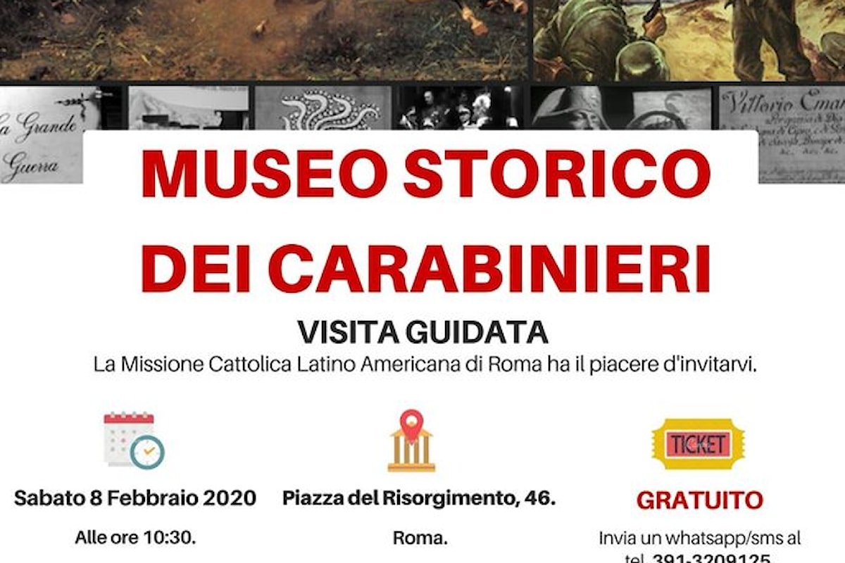 Visita guidata gratuita nel MUSEO STORICO DELL'ARMA DEI CARABINIERI.