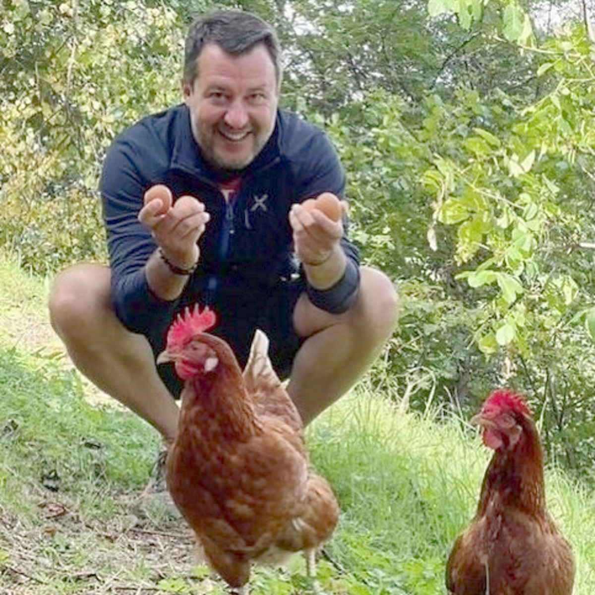 Matteo Salvini parla di diritti negati ai suoi... polli!