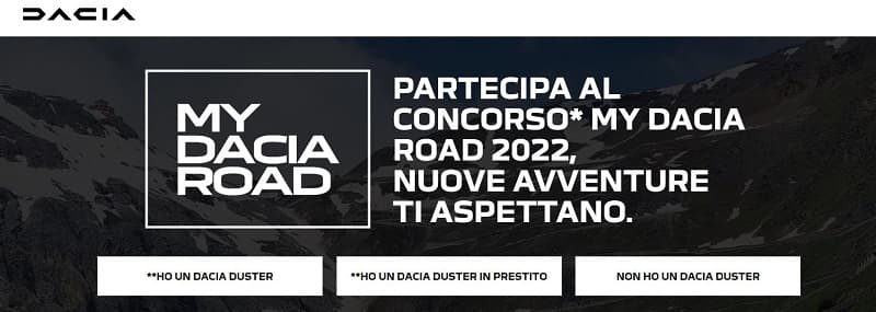 Partecipa al concorso Duster e vinci un weekend