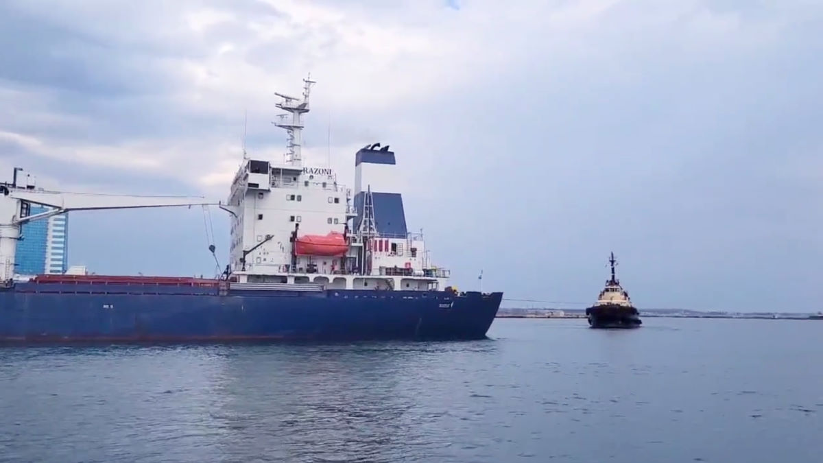 La prima nave carica di grano ucraino è salpata dal porto di Odessa il 1 agosto