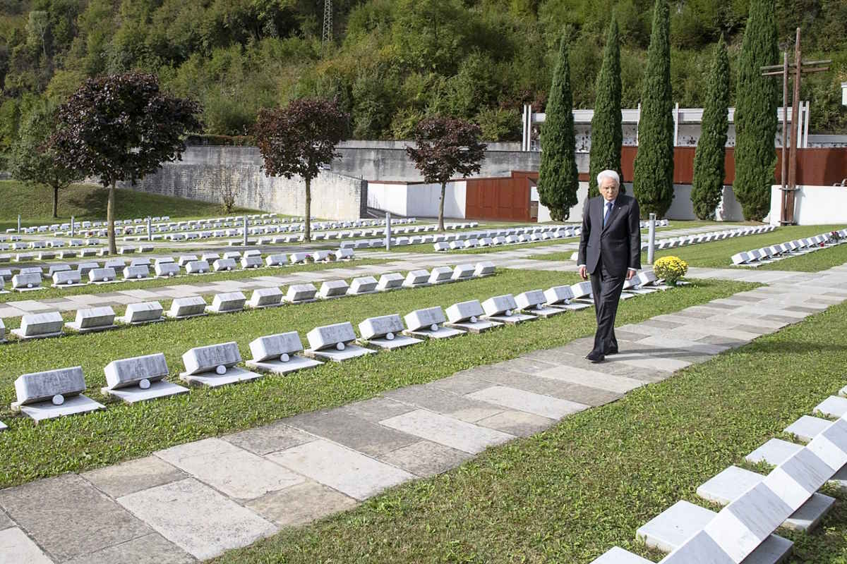 Mattarella alla commemorazione del 60° anniversario del disastro del Vajont, una tragedia ampiamente annunciata