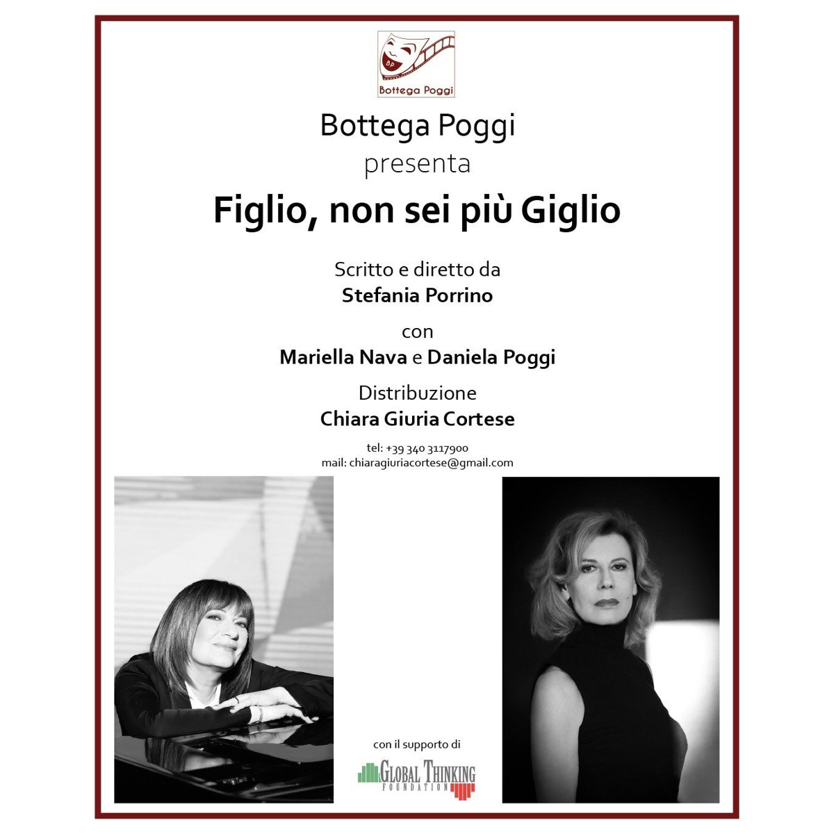 Daniela Poggi e Mariella Nava protagoniste, da novembre, dello spettacolo teatrale contro il femminicidio “Figlio, non sei più Giglio”