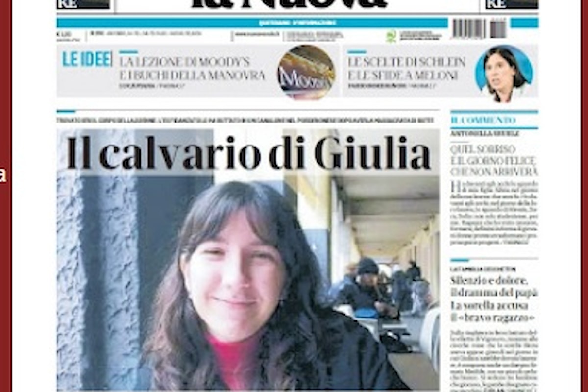 La morte di Giulia: è solo nel 'patriarcato' che ci si potrà difendere dalla violenza moderna