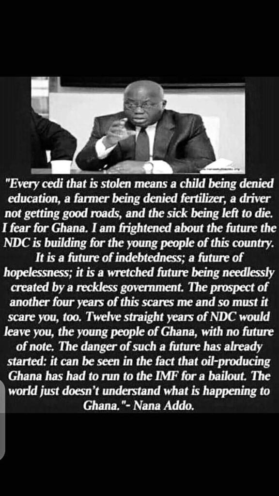 The daughters of the president of Ghana should judge their father, based on what he told Ghanaians