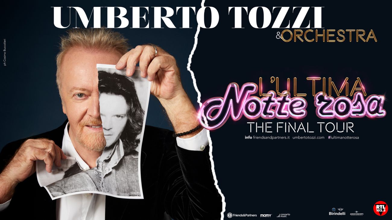 Umberto Tozzi, con una straordinaria tournée, in 3 continenti, tra il 2024 e il 2025, dà il suo addio alla scena live: “L’Ultima Notte Rosa - The Final Tour”