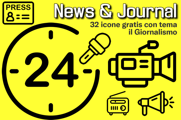News & Journal : 32 icone gratis con tema il Giornalismo - Web Apps Magazine