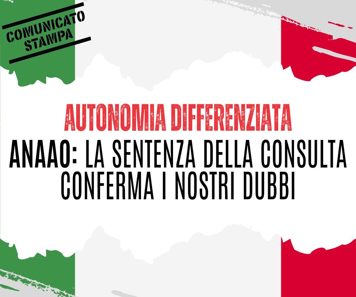 Anaao sull'Autonomia differenziata: la sentenza della Consulta conferma i nostri dubbi