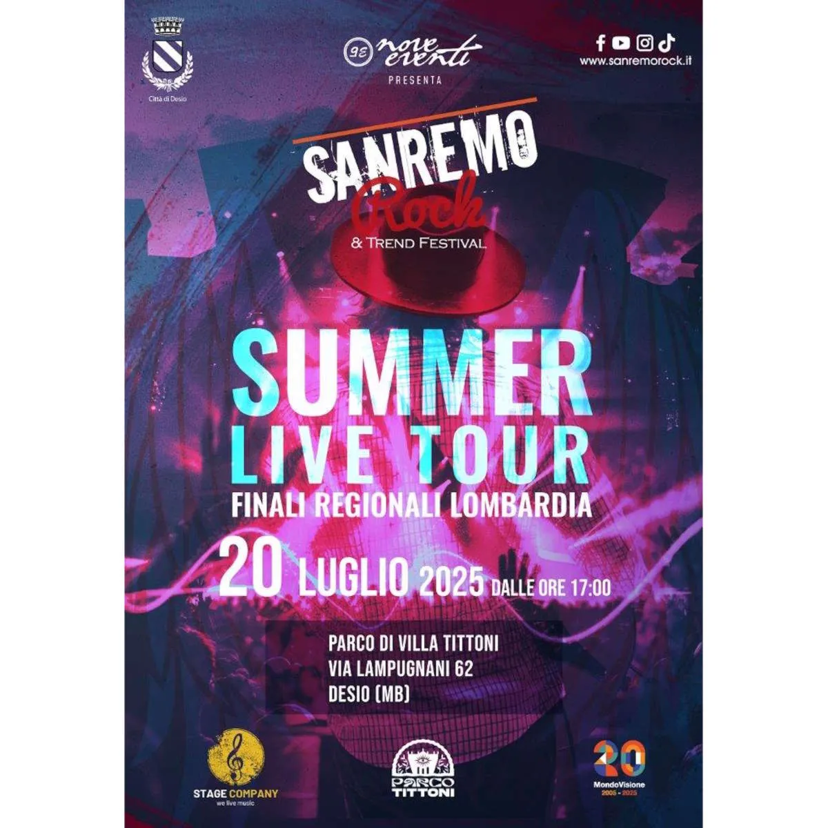 Summer Live Tour & Impronta Originale - Il 20 e 21 luglio a Desio (MB)