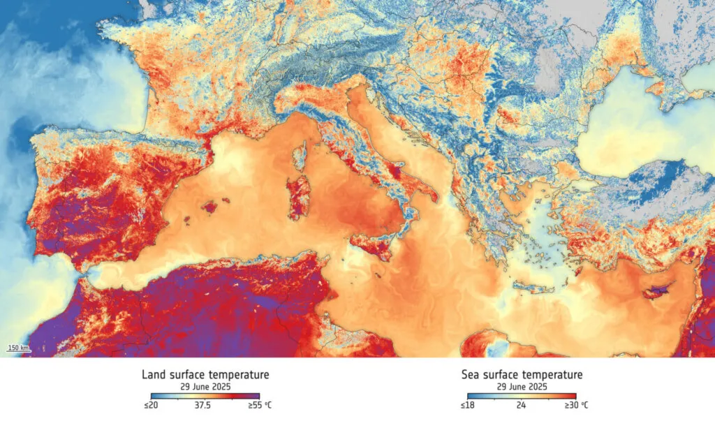 No, in Spagna non ci sono 54 gradi… almeno non nell’aria!