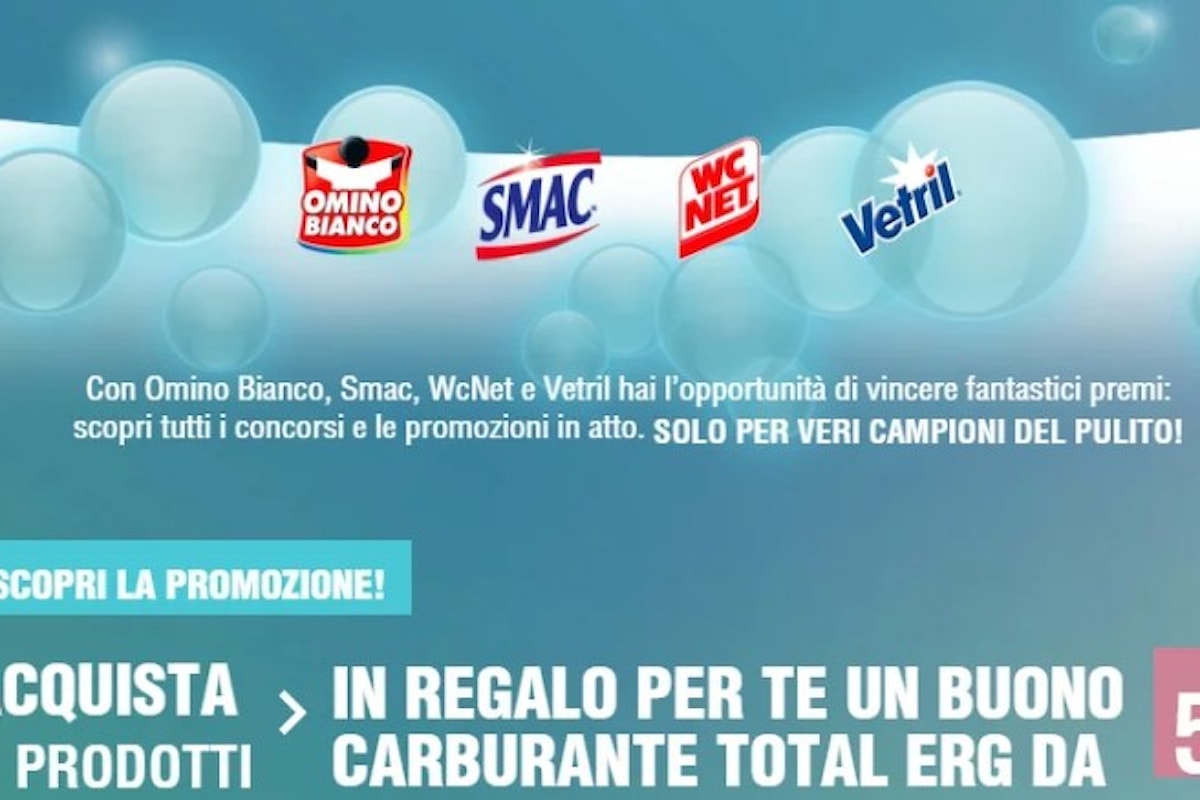 Buoni benzina in omaggio con Campioni del Pulito