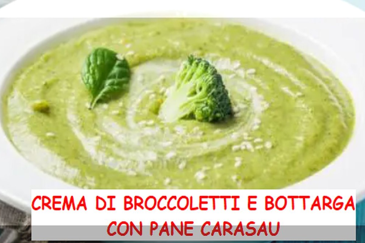 Ricetta e Ingredienti piatto sardo Crema di Broccoletti alla Bottarga