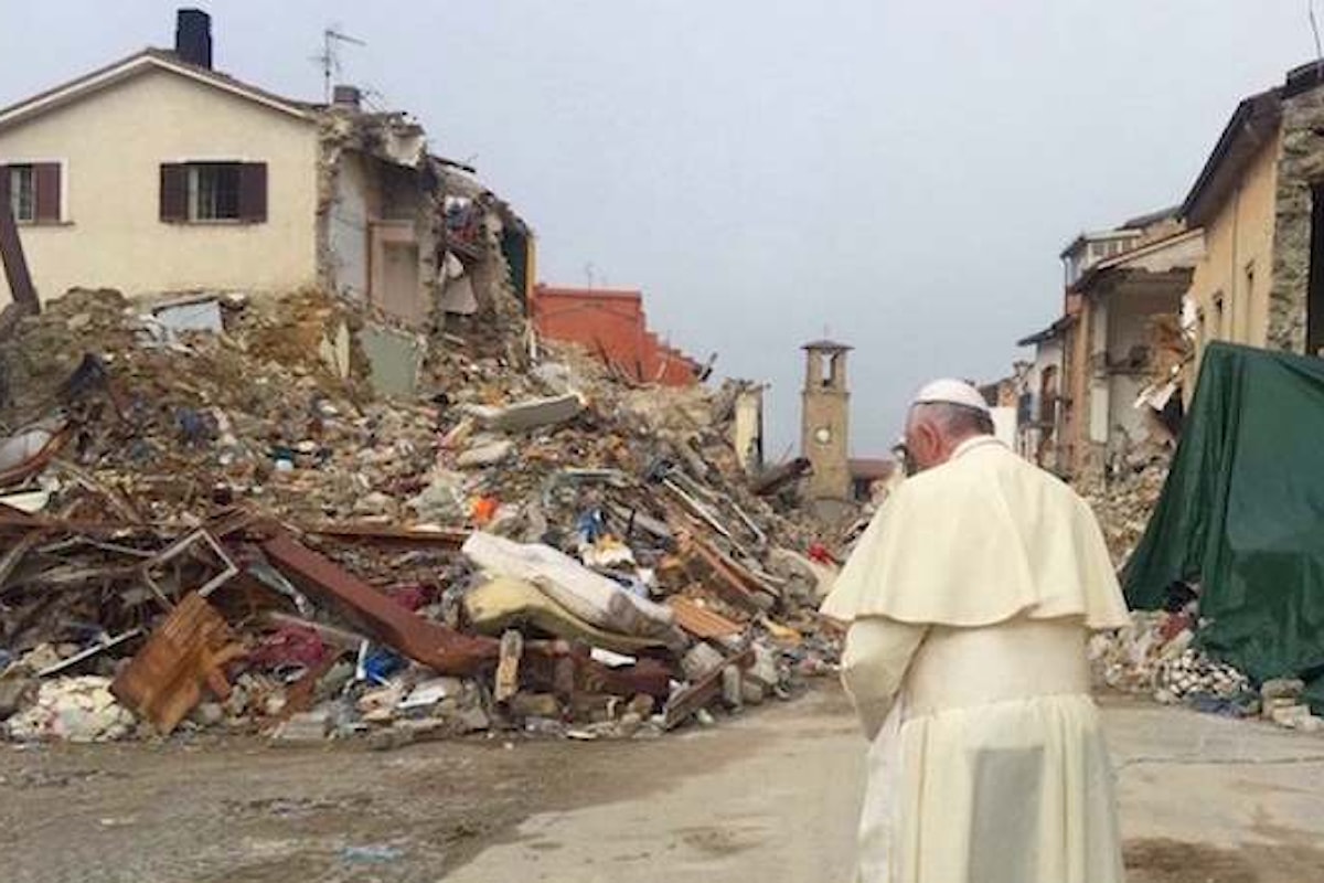 Papa Francesco in visita nei luoghi del terremoto del 24 agosto
