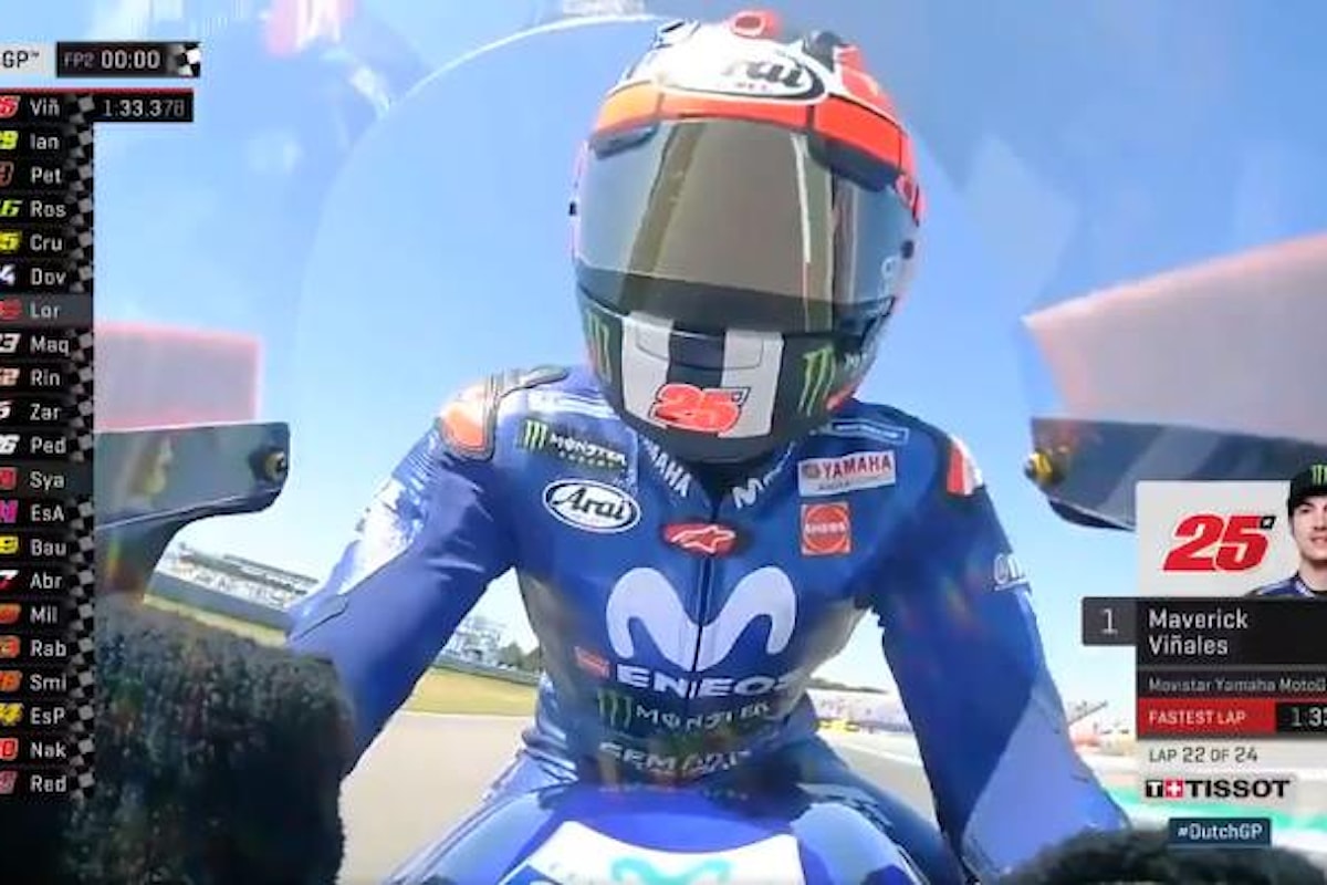 MotoGP 2018, nelle libere di Assen è Viñales (Yamaha) a fare il miglior tempo