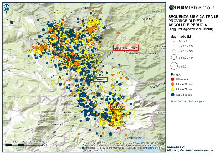 Terremoto nel reatino. Gli ultimi aggiornamenti al 29 agosto