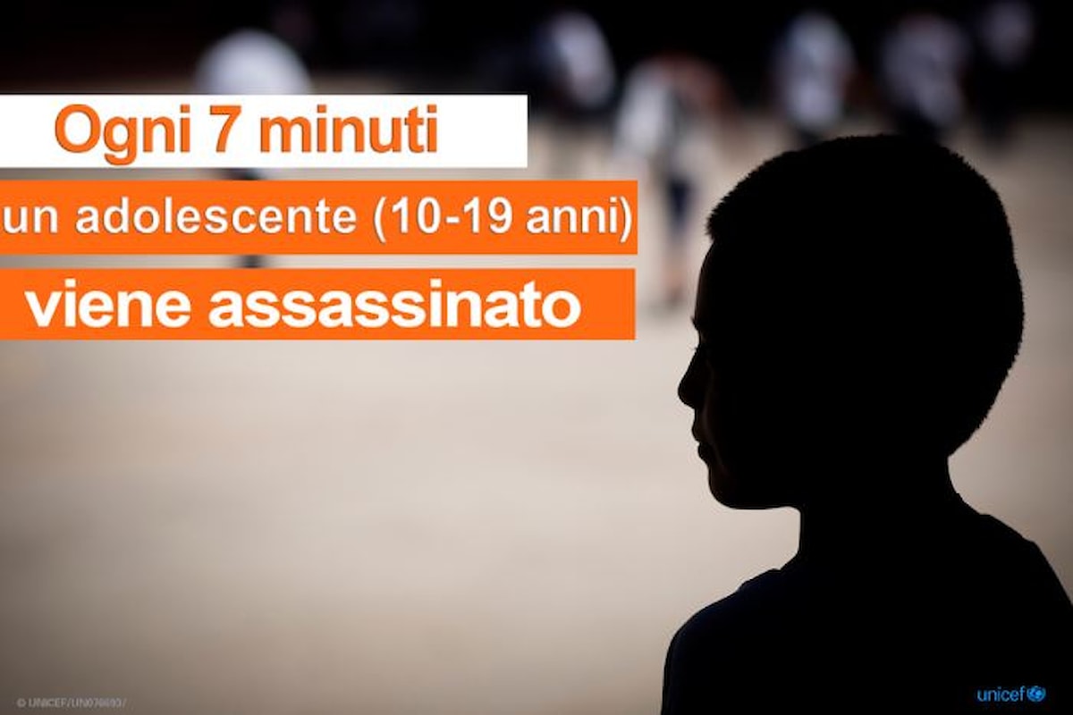 UNICEF: nel mondo ogni 7 minuti un adolescente viene ucciso