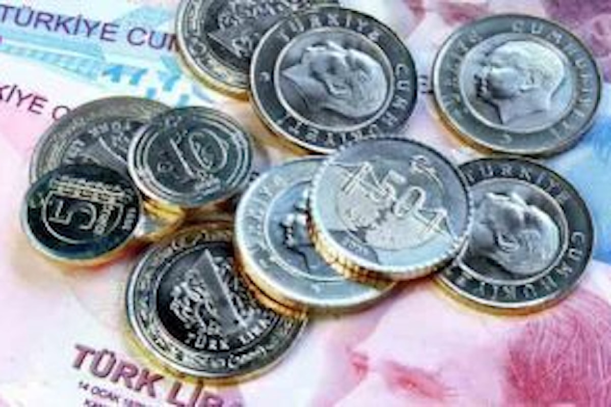 Forex: giorni neri per la lira turca. Il cross Usd-Try sale a valori record