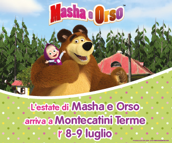 L'estate di Masha e Orso arriva a Montecatini terme - evento gratuito per bambini 8/9 luglio